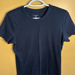 Lands' End Classic Black Tee
